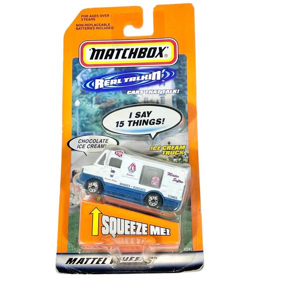 Vintage Matchbox Real Talkin' Ice Cream Truck 1998 White Die Cast New - Picture 1 of 5